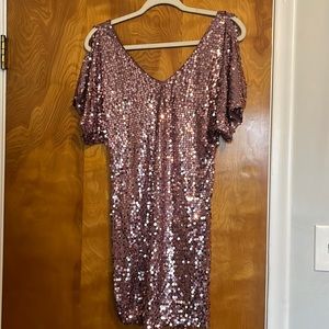 Pink sequin dress